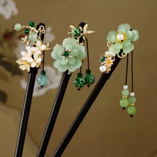 Women Hair Sticks Clip Chinese Style Vintage Wooden Chopstick Hairpin Headwear