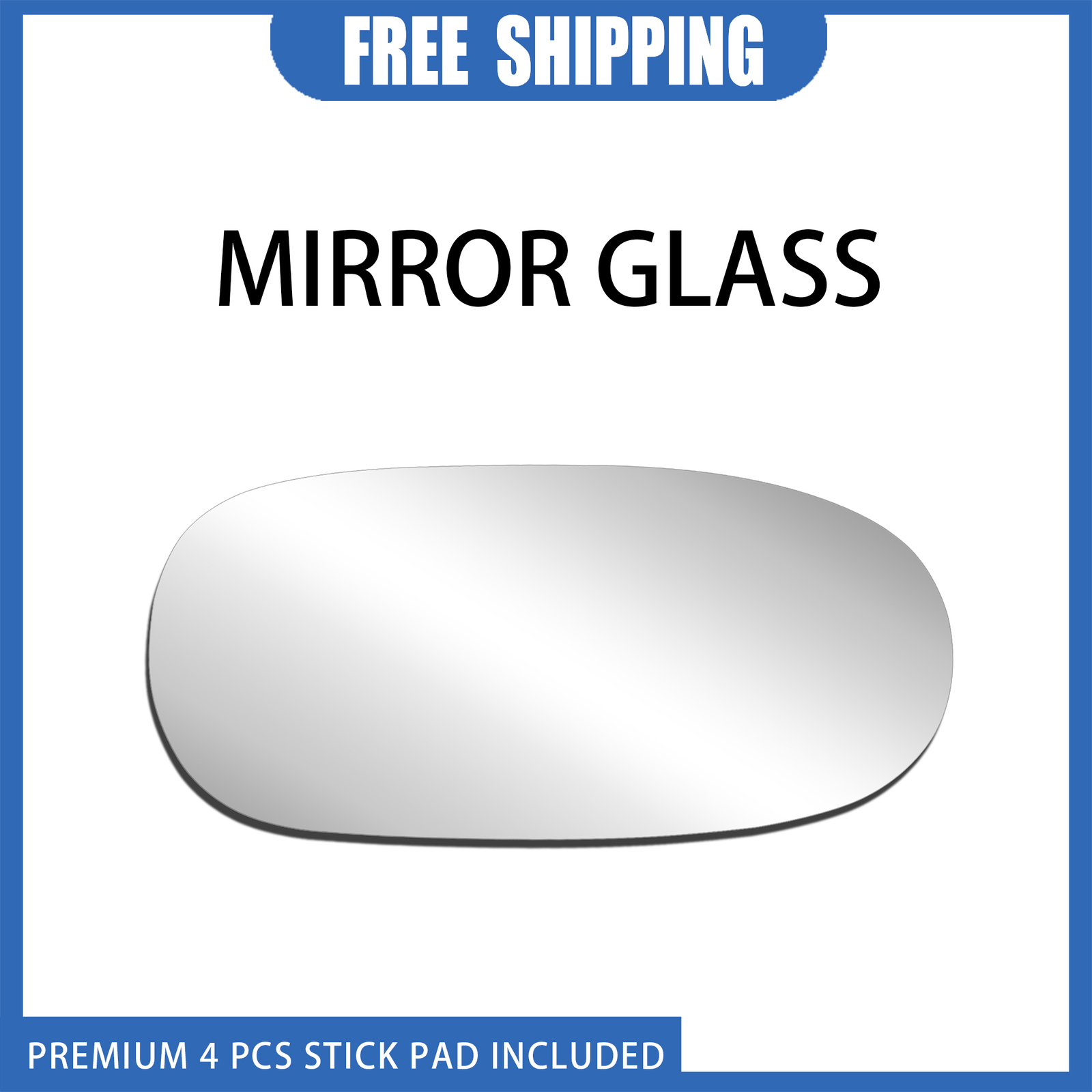 Right Side View Mirror Glass Replace For 1997-04 Chevy Corvette Convex Adhesive