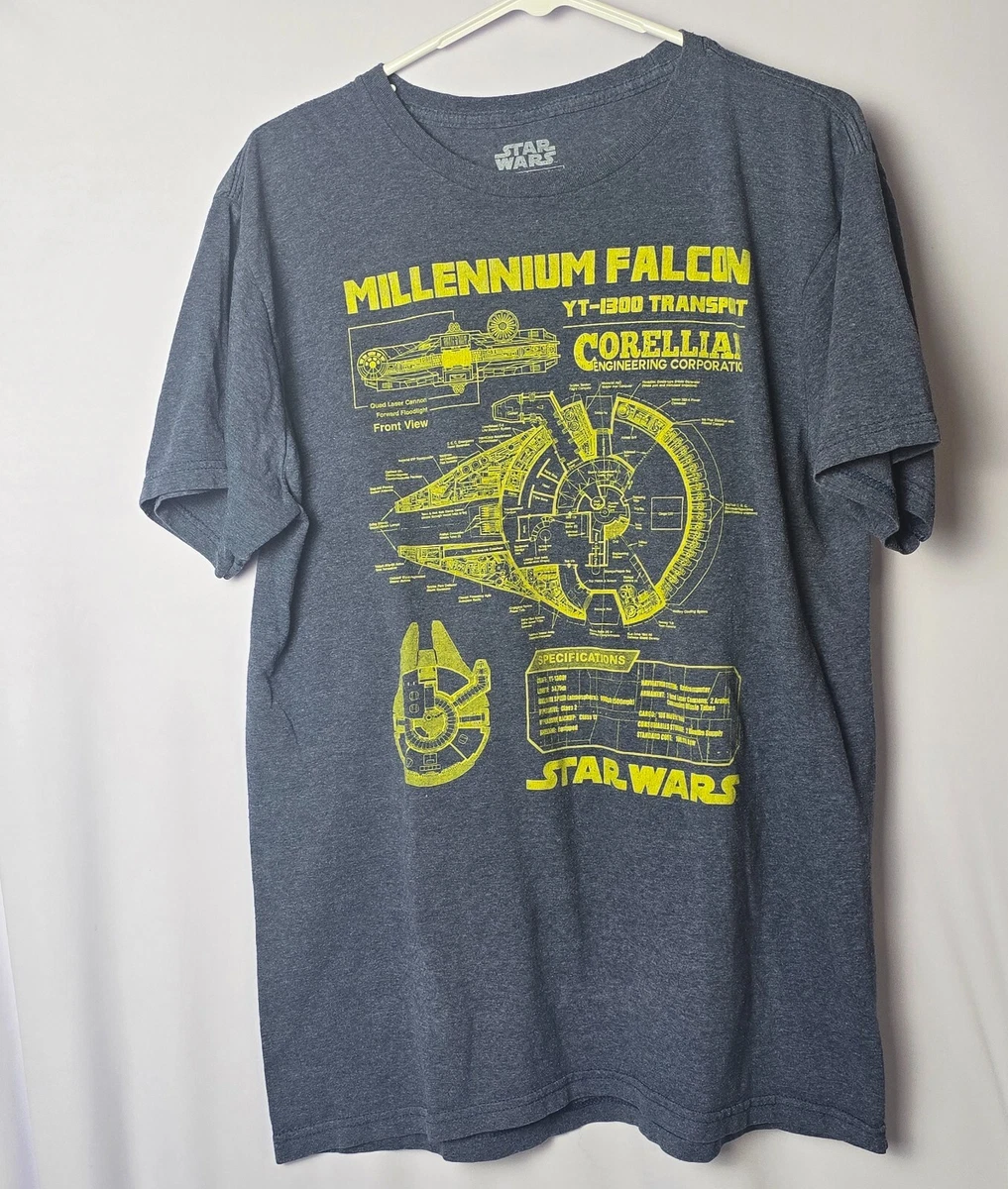 Metallica Star Wars Mashup Shirt Millenium Falcon poster graphic design T- Shirt