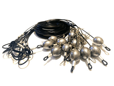 72'' 4oz Egg Sinker PVC Coated Cable Texas Rig Style Decoy Rigs
