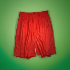 Vintage Timbuktu pleated paperbag shorts Red Size 7/8 wide leg 90s