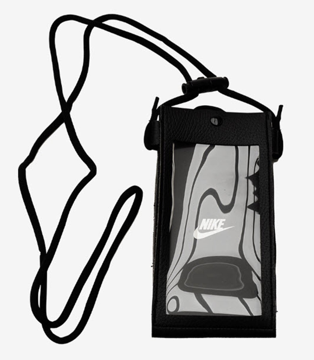 NIKE Unisex NSW Premium Phone Bags Running Black Cross GYM Body