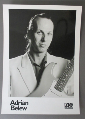 Adrian Belew black & white 5 X 7 glossy promo photo RARE