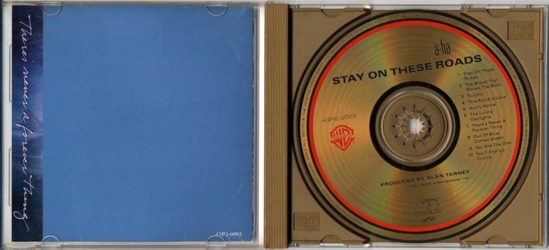 (GOLD CD) a-ha 『Stay On These Roads』 国内盤 A-HA Stay On These Roads JAPAN 24k GOLD CD 1988 43P2-0003