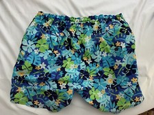 Hanna Andersson Men Mesh Lined Floral Swim Trunks sz XL Made In USA Vintage
