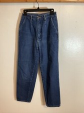 Sergio Valente Women s 29 X 32 Jeans Vintage High Waist Straight Leg Blue Snap