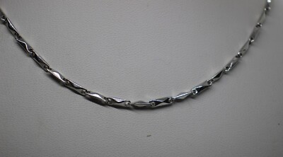 HERREN HALSKETTE BOHNEN SILBER RECHTECKIG MM 3x11 CM 60 SPORTLICH EXPLOIT