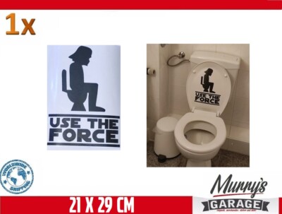 USE THE FORCE WC TOILETTEN Aufkleber STICKER Decal fun STORMTROOPER Star Wars