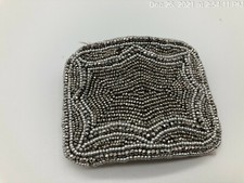 Antique French Faceted Cut Steel Fabric Back Art Deco Shoe Buckle Made In France