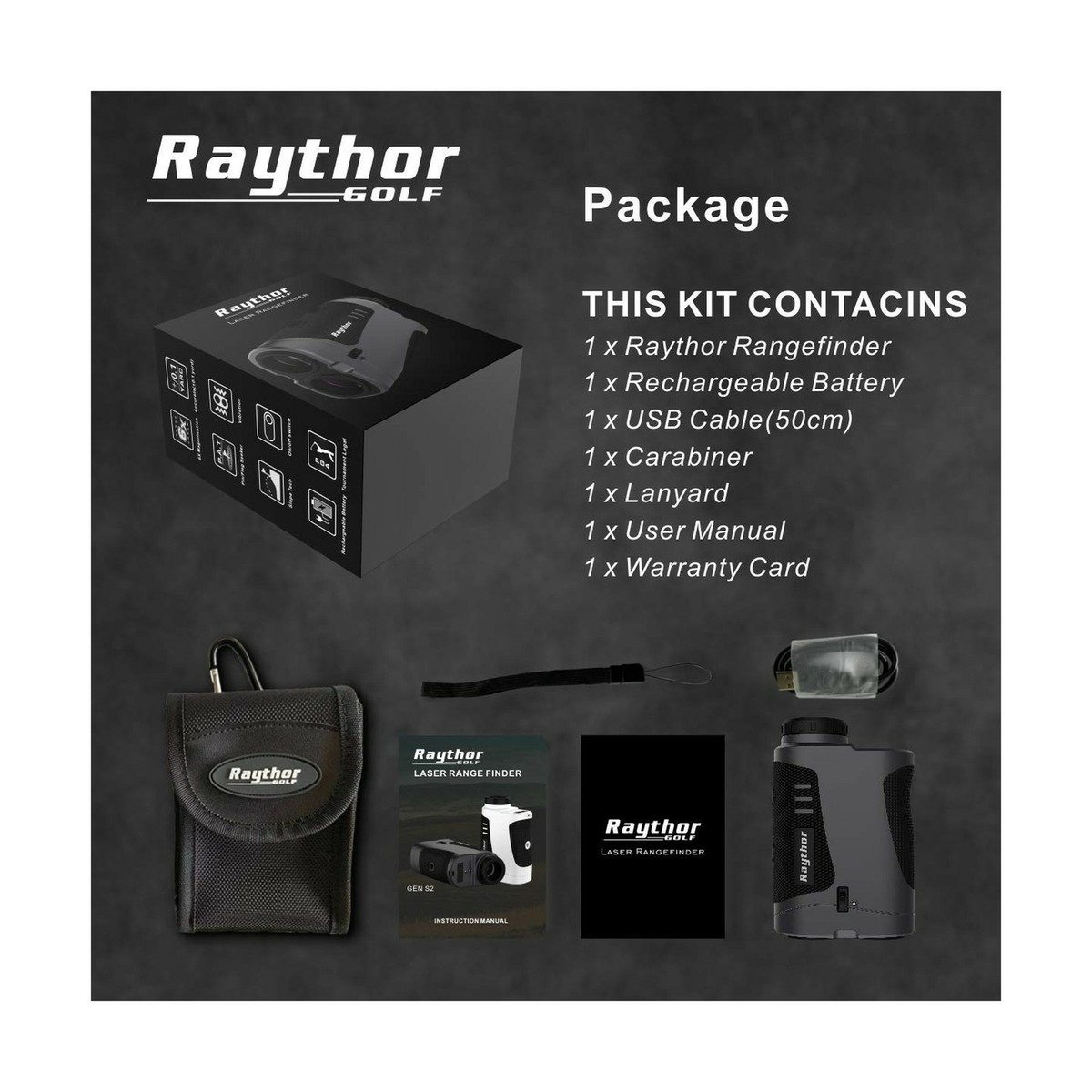Raythor Pro GEN S2 Laser Rangefinder for Golf & Hunting