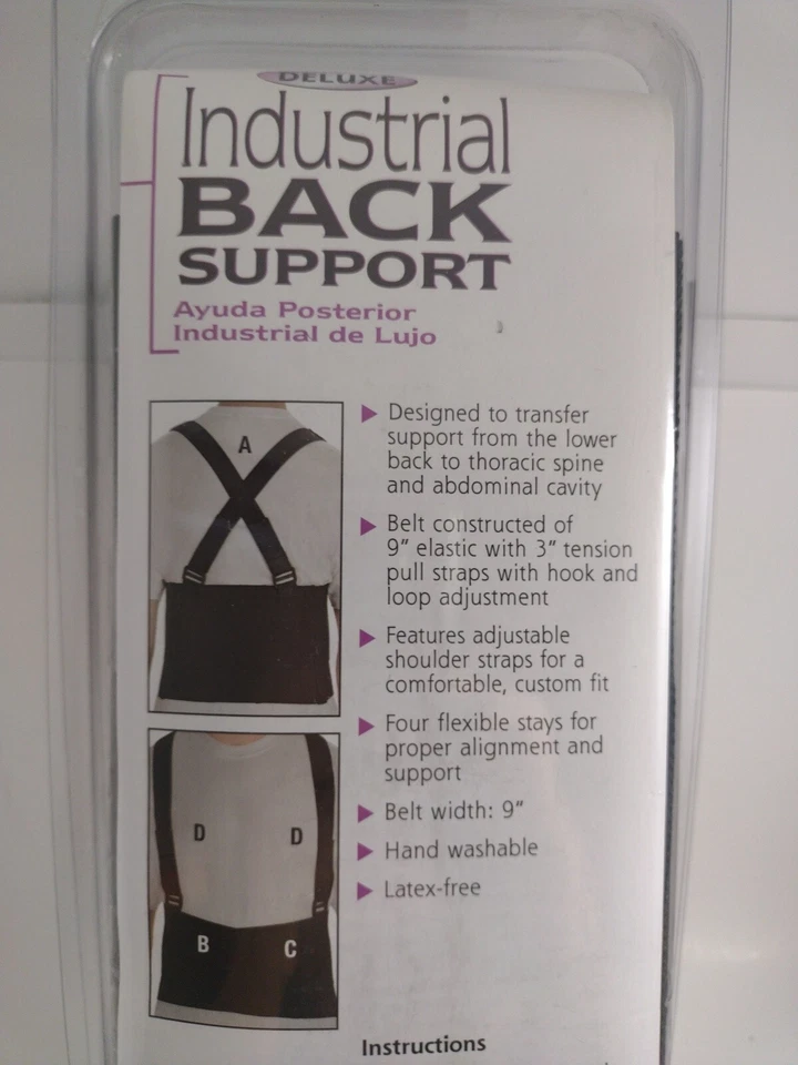 Soporte Espalda Industrial Ortopédico 49-54 Pulgadas Cintura Reduce Lesiones NUEVO XXL Foto 2 de 4