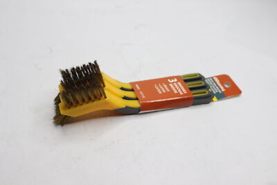 (3-Pk) Allway Tools Mini Brass Bristle Brushes 1/2'' BMB3