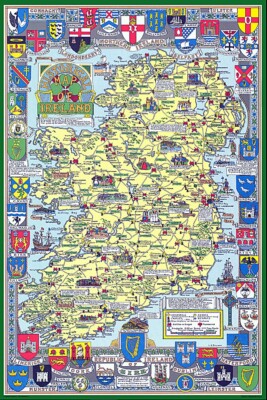 Historische Karte von Irland 1000 Teile Puzzle 690 mm x 480 mm