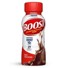 BOOST Original Ready to Drink Nutritional Drinks Rich Chocolate 8 Fl Oz Bottl...