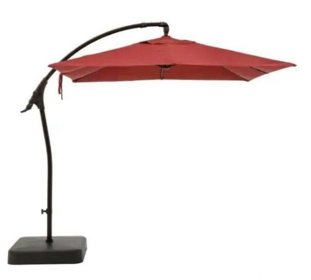 Hampton Bay 8 ft. Square Aluminum Cantilever Offset Outdoor Patio Umbrella  | eBay