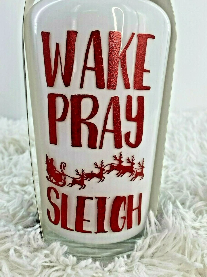 Bebe Coctelera Navidad Vidrio Martini Mezclador WAKE REZAR TRINEO 25 OZ Foto 2 de 4