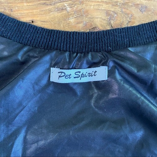 Size medium faux leather biker dog jacket - Picture 3 of 4