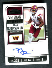 2023 Contenders Veteran Opening Kickoff Ticket Autograph Brian Robinson A49 228