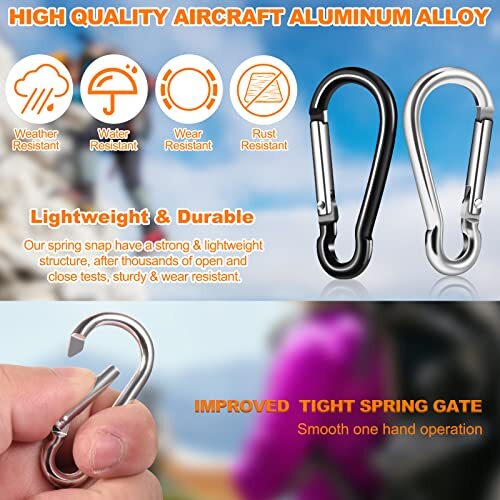 4 Flag Pole Replacement Rings (Carabiner Clips/Hooks Not Included)
