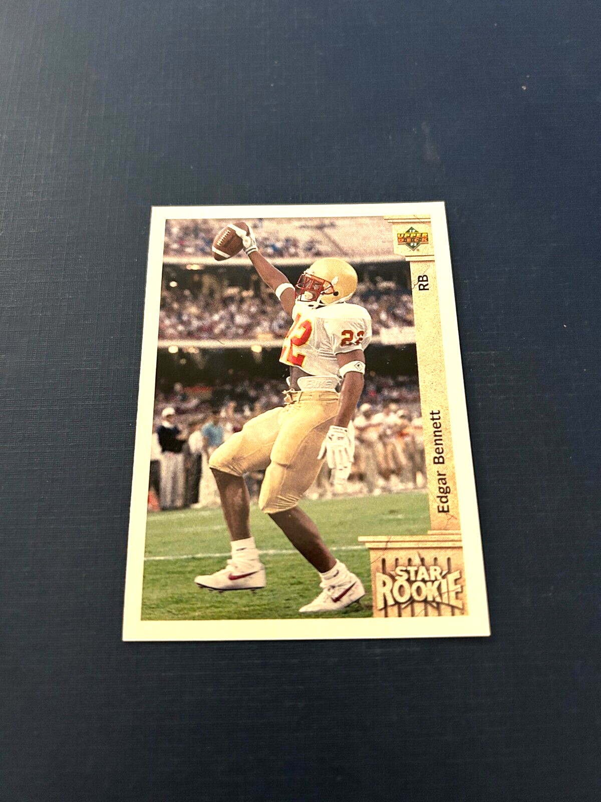 1992 Upper Deck Football Edgar Bennett Rookie Card #2 Set Break NM