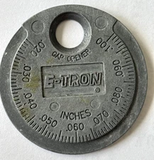 E-TRON USA Spark Plug gap Tool Gauge Gapper Snap-on Gap Opener Coin Type Vintage