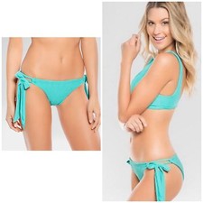 Women's Tori Praver Seafoam Scarf Tie Bikini Swim Bottom turquoise Size XS New