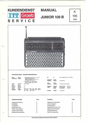 Manuale Di Servizio ITT/Graetz Per Registratore Stereo 740 AV - Copia Usata