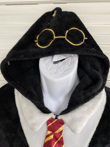 Hogwarts Harry Potter Fleece Union Suit Pajamas Adult Size Medium (8-10) Costume - Picture 3 of 7