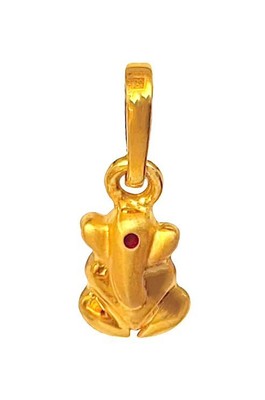 22K/18K Real Certified Fine Yellow Gold Carved Mens Pendant
