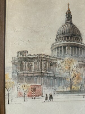 St. Paul's cathedral London, England, By Mads Stage 1976. Art