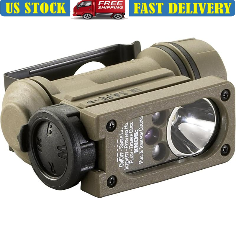 Compact Multi-LED Tactical Flashlight Hands-Free Durable Molle Helmet Mount New