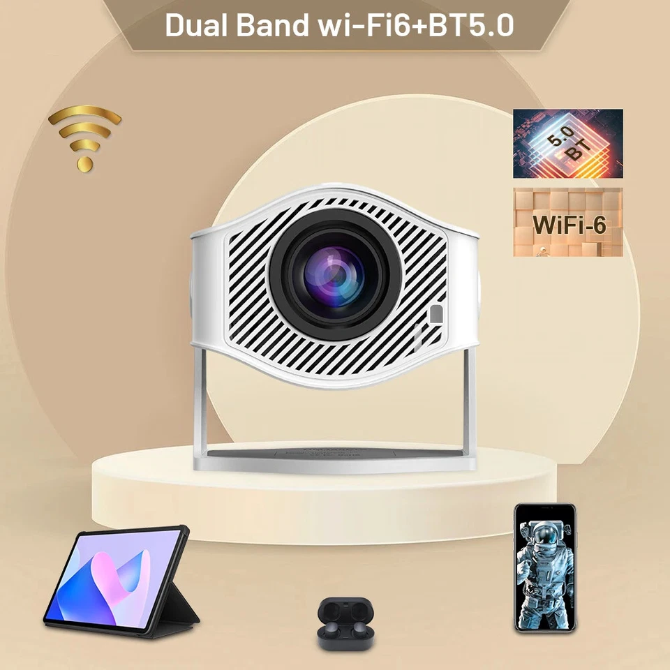 Projector Home Cinema Outdoor Projetor HM400pro VS HY300 PRO 4K Android 11 - Image 4 of 4