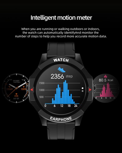2 IN 1 Smart Watch Bluetooth Call Music Sports Men Women Smartwatch w/ Earbuds - 第 6/14 張圖片
