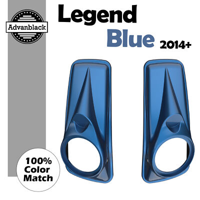 Advanblack LEGEND BLUE 8'' Saddlebag Speaker Lids For Harley Touring 14+
