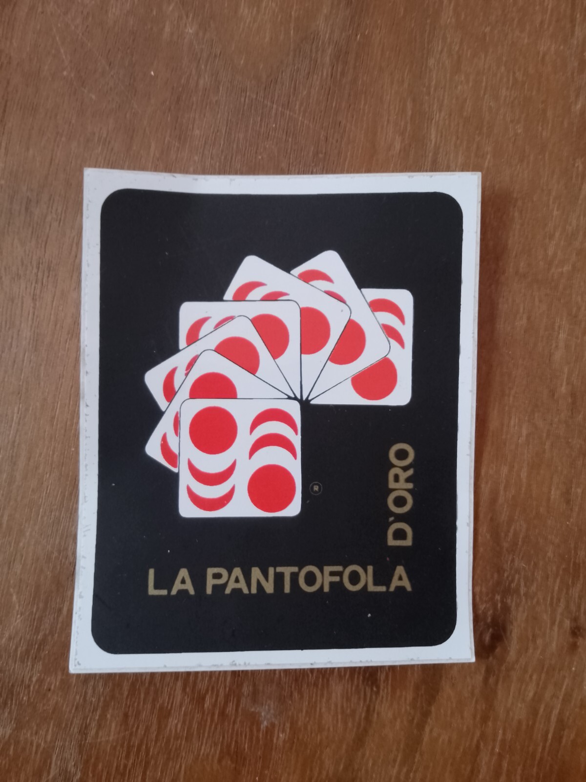 PANTOFOLA D’ORO ADESIVO LA PANTOFOLA D'ORO STICKER AUTOCOLLANT AUFKLEBER KLEBSTOFF VINTAGE