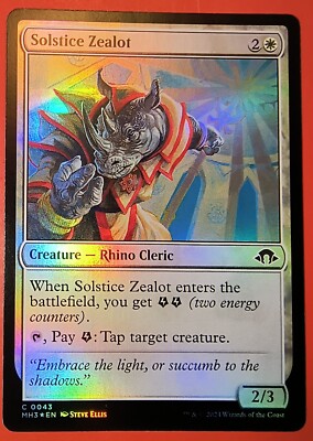 MTG: *SOLSTICE ZEALOT*   FOIL FINISH/  MH3/#043/ NM / Common/ Unplayed 