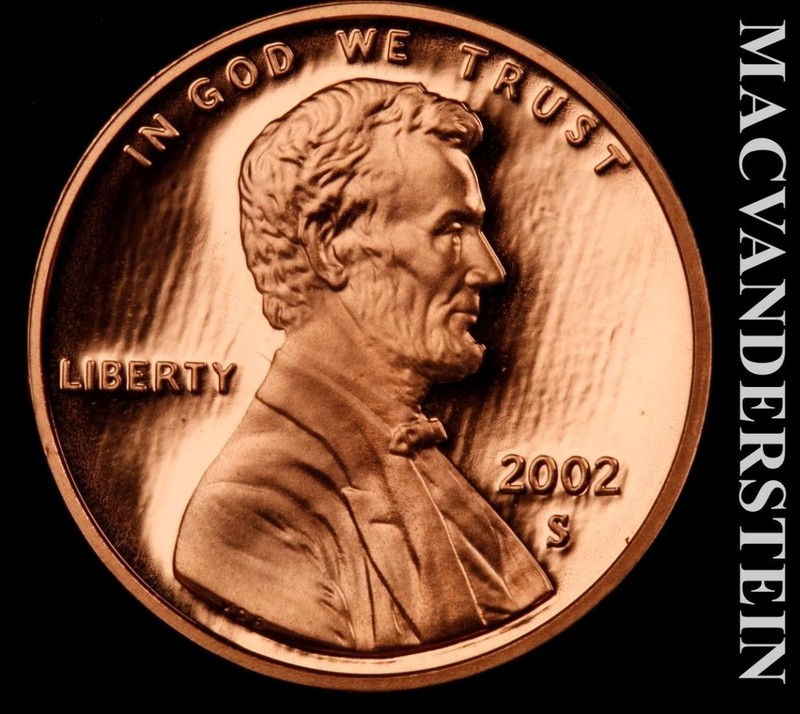 2002-S Lincoln Memorial Cent - Choice Gem Proof  Lustrous  No Reserve  #L7233