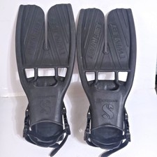 SCUBAPRO TWIN-JET SPLIT-Fins Size LARGE BLACK EXCELLENT CONDITION