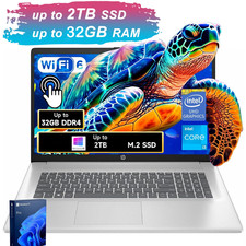 HP Flagship 17.3" 250 nits Laptop,8-Core i3-N305,UpTo 32GB RAM 2TB SSD+Win11Pro#