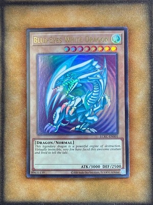 Yugioh Blue-Eyes White Dragon LCKC-EN001 Ultra Rare SDK Art NM 2025 Print