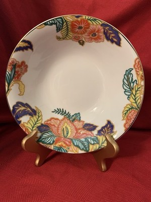 Serving Bowl Gold Rimmed American Atelier ''Canton Road'' #4010 9  Retired HTF