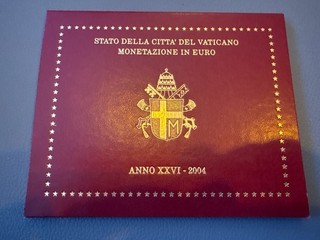 Offizieller Euro Kursmünzensatz Vatikan 2004 Johannes Paul II