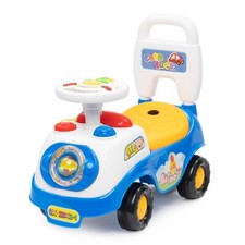 Hillington Push Along Ride On Car Blue with Horn for Toddlers 12 Months Plus