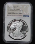 2016-W American Silver Eagle Lettered Edge Proof *NGC Graded PF69 Ultra Cameo