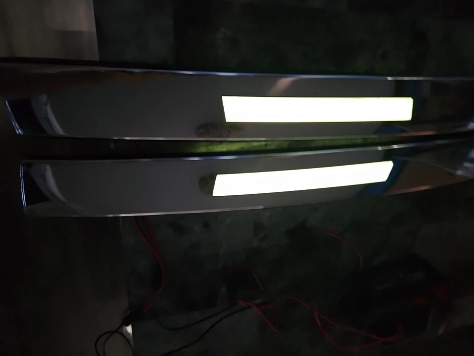 90 91 92 1990 Cadillac Brougham puerta pilar Opera luz luz bisel de luz personalizado Rh Lh Foto 4 de 4