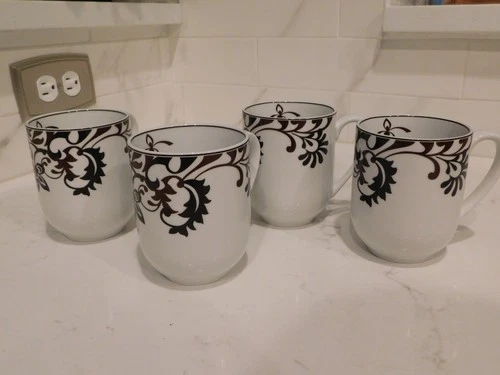 Mikasa Gourmet Basics Chocolate Swirl Coffee Mugs -Set of 4 (more available)