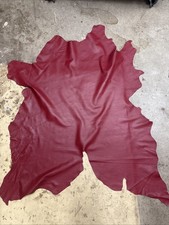 Red leather Calf hide Calfskin 9.4 sq. ft. for bookbinding A53
