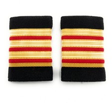 Epaulette Medical Rank  3.5 Gold Bars 3 Red Bar