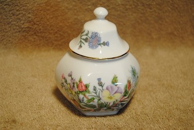 Aynsley Wild Tudor Covered Sugar Bowl Fine Bone China Made in England 