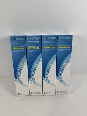 4 IcePure 4396508 Refrigerator Water Filter Comp w/ Whirlpool 4396508 RWF0500A +